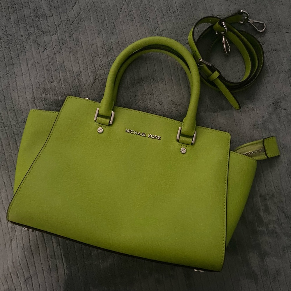 Lime Green Michael Kors Selma Purse